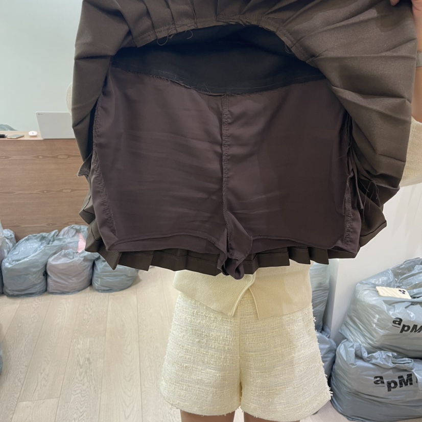 LUBRY直郵韓國代購女裝新款推薦休閑真品24秋冬人氣熱賣短裙NOPROBLEM短裙