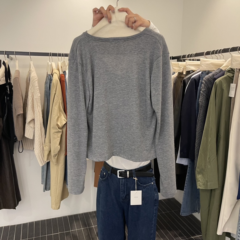 FIND-P韓國直郵東大門實拍女裝新款24秋冬熱賣時尚長袖T恤FIND-P長袖T恤