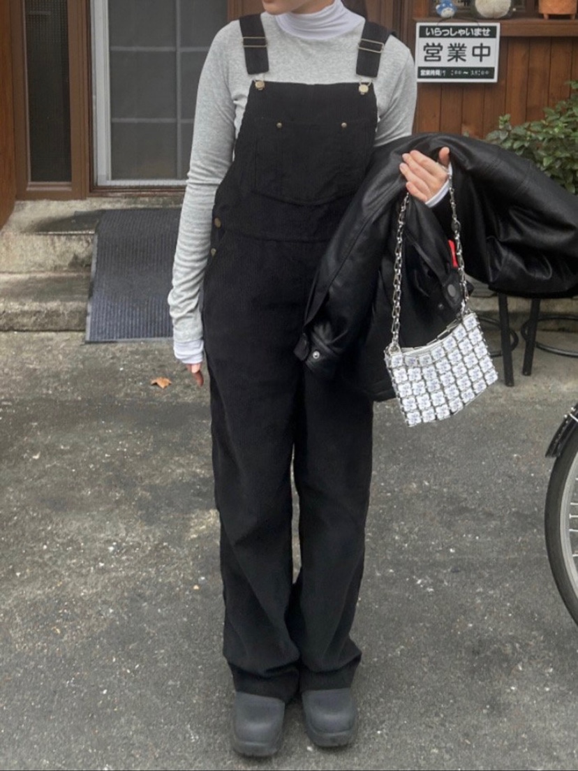 WOOD韓國直郵東大門實拍女裝新款休閑時尚24秋冬推薦背帶褲WOOD背帶褲圖色1