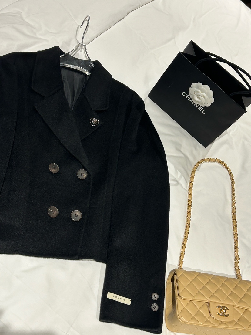 ON:UP直郵韓國代購女裝新款休閑真品時尚短款大衣手工制作MURMUR短款大衣