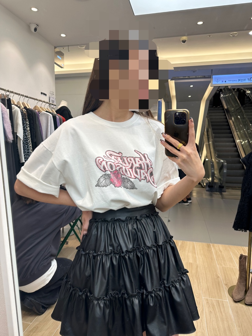 anime韓國直郵東大門實拍女裝新款職業休閑推薦24秋冬短裙皮革RIETTE短裙