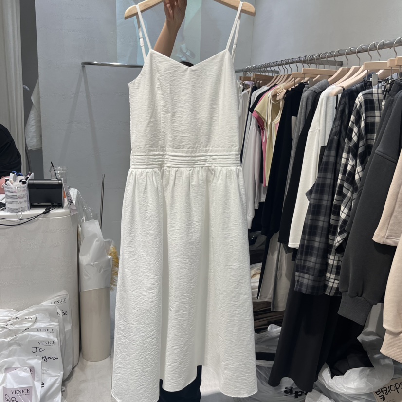 VENICE直郵韓國代購女裝新品24秋冬真品時尚職業休閑連衣裙VENICE連衣裙
