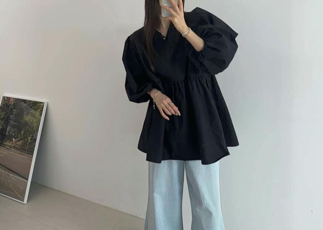 SSONG韓國直郵女裝新款推薦24秋冬休閑人氣時尚襯衫蕾絲衫SSONG襯衫/蕾絲衫