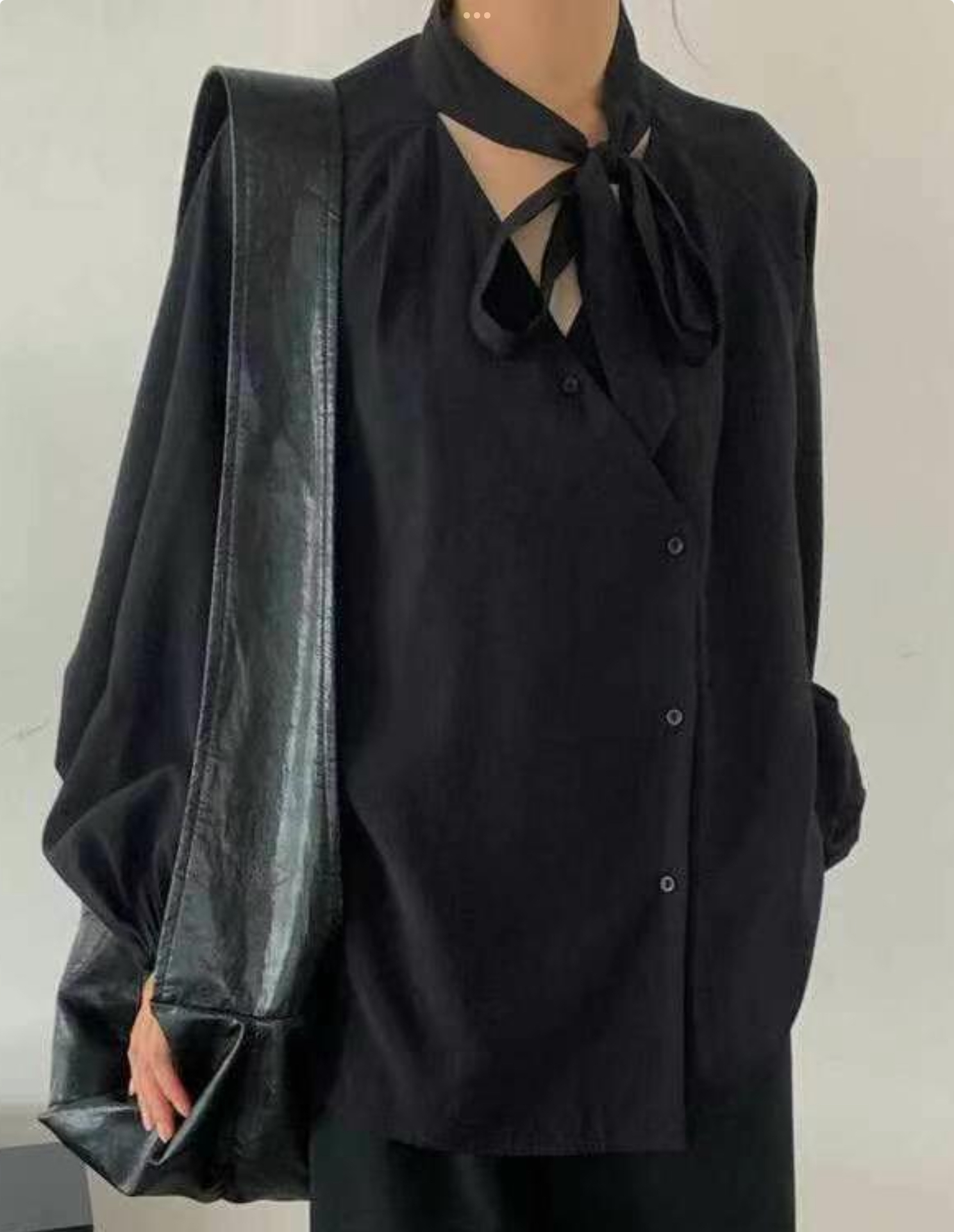 SSONG直郵韓國代購女裝新品人氣24秋冬時尚襯衫蕾絲衫含脖帶SSONG襯衫/蕾絲衫