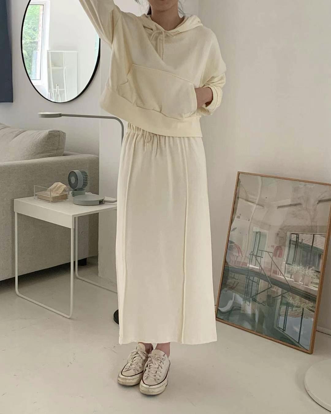 FIRST MOON直郵韓國代購女裝新品休閑熱賣24秋冬職業長裙FIRST MOON長裙