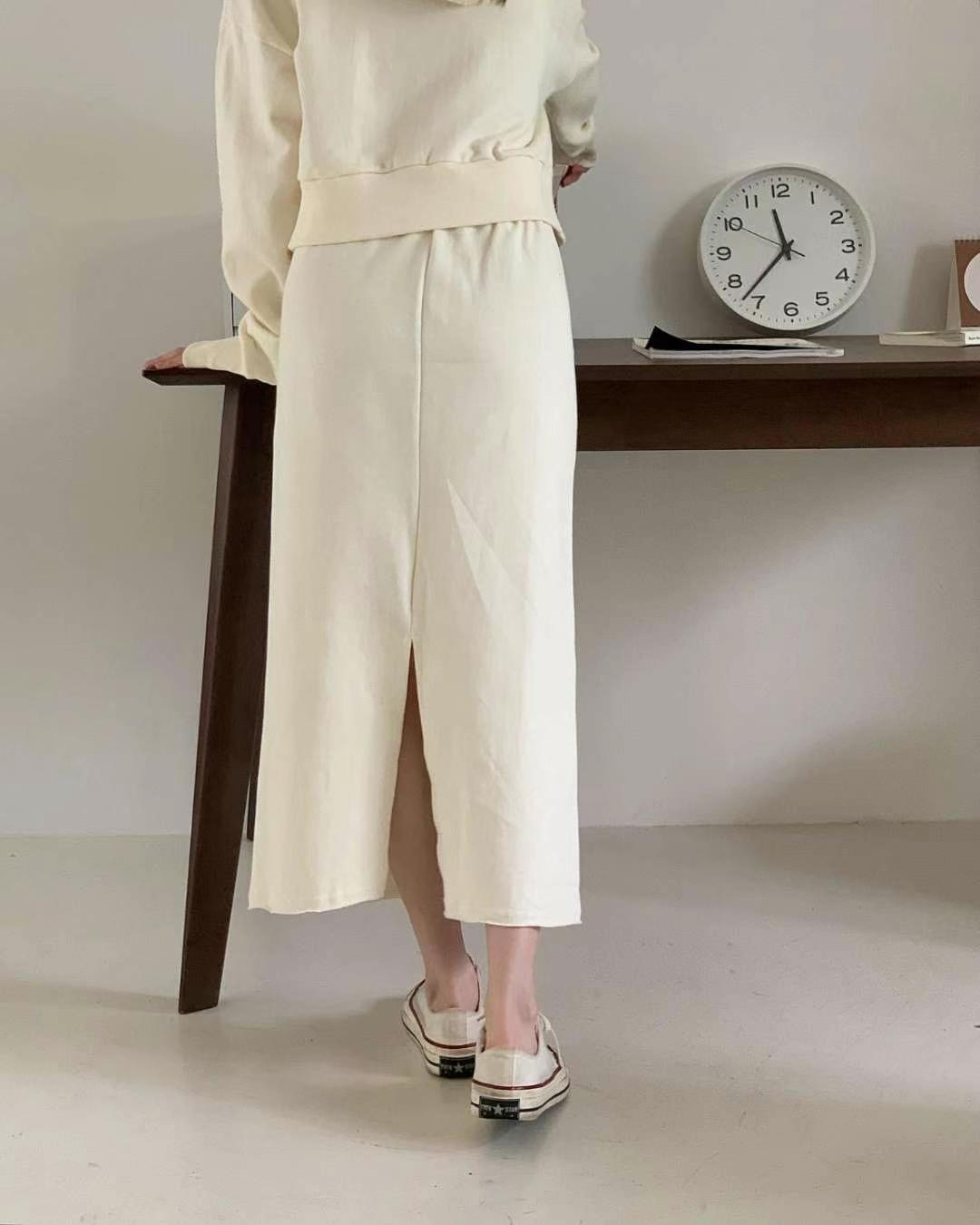 FIRST MOON直郵韓國代購女裝新品休閑熱賣24秋冬職業長裙FIRST MOON長裙