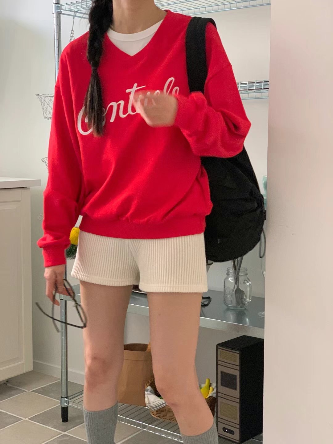 FIVE韓國直郵女裝新款真品24秋冬職業熱賣時尚推薦人氣衛衣FIVE衛衣圖色3