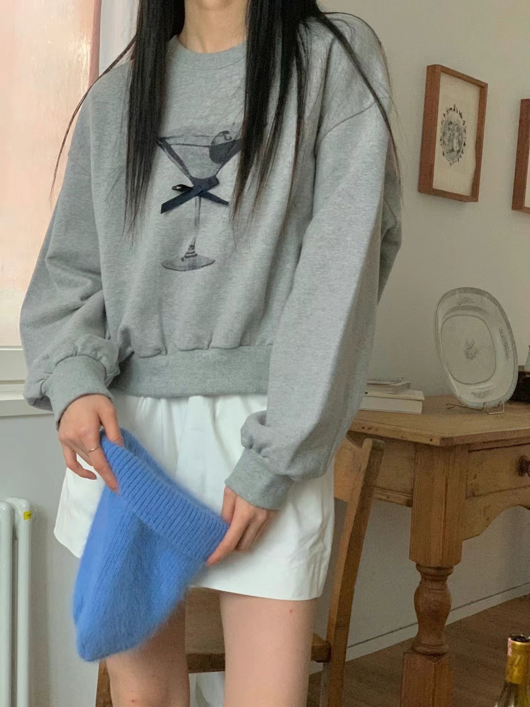 FIVE韓國直郵東大門代購女裝新款熱賣24秋冬真品時尚衛衣FIVE衛衣圖色2