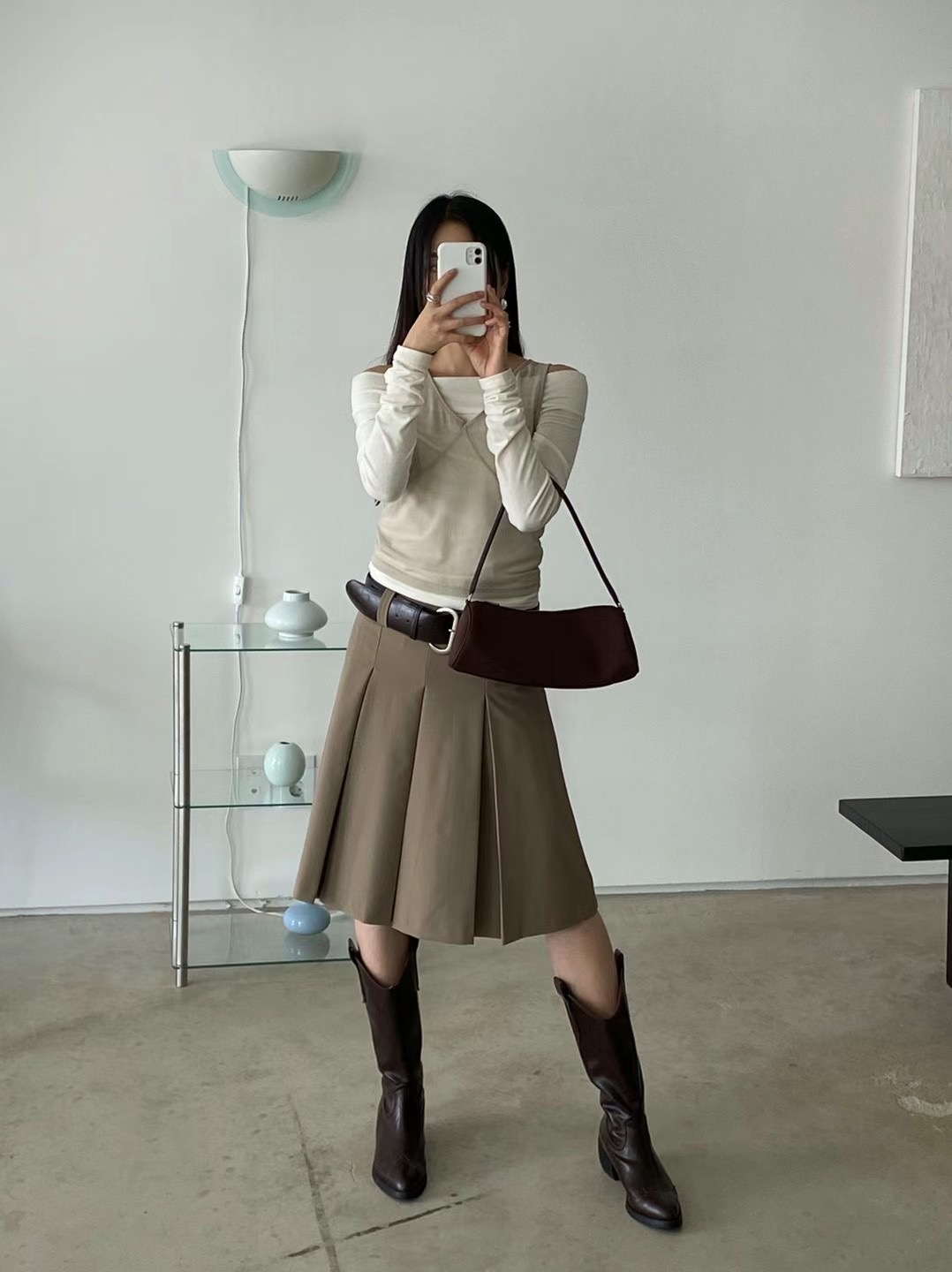 AUTHENTIC韓國直郵女裝新款休閑職業熱賣人氣24秋冬長袖T恤AUTHENTIC長袖T恤