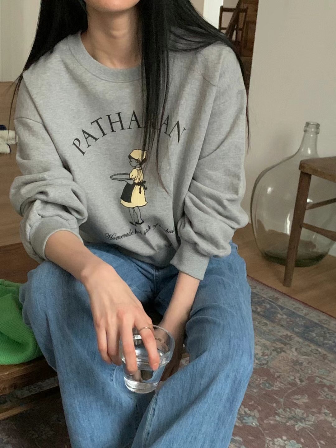 FIVE韓國直郵女裝新品真品職業24秋冬時尚人氣推薦熱賣衛衣FIVE衛衣圖色2