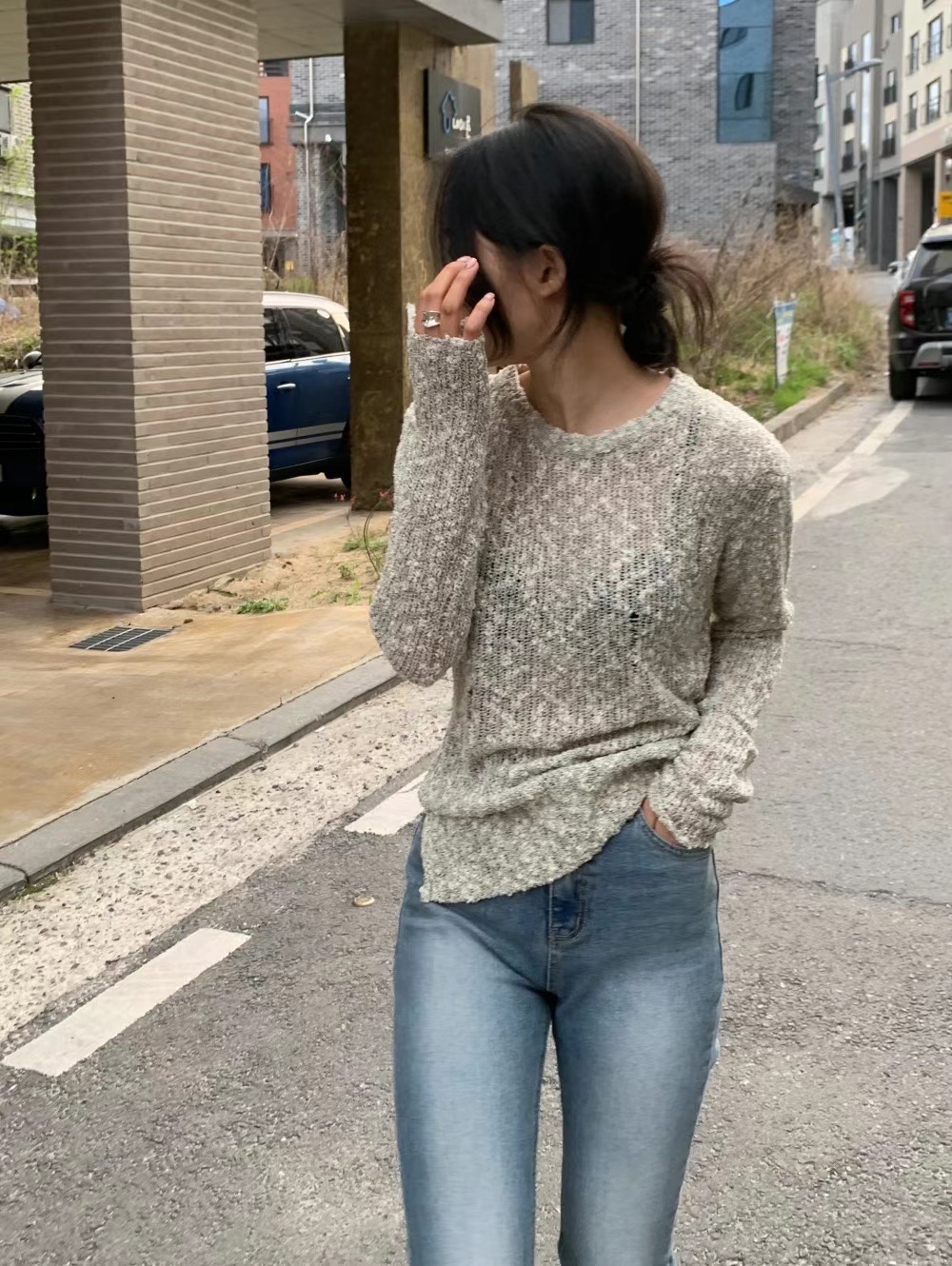 AUTHENTIC韓國直郵東大門代購女裝新品休閑人氣時尚24秋冬針織衫AUTHENTIC針織衫圖色3