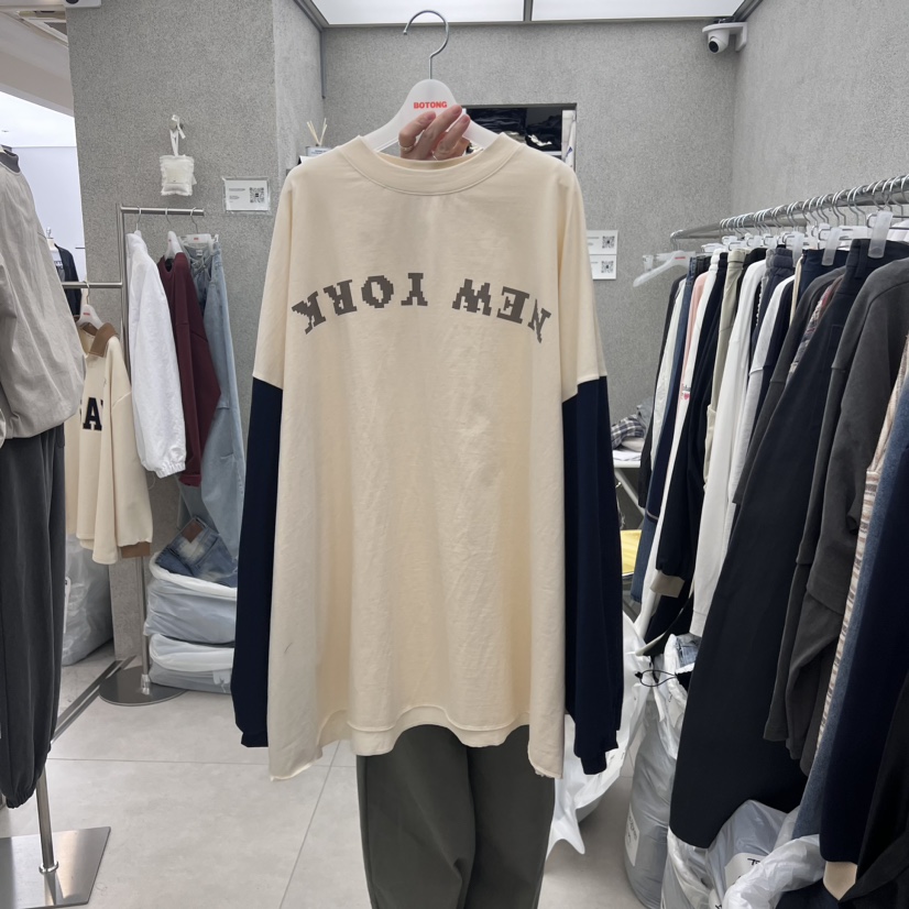 BOTONG韓國直郵女裝新品人氣真品時尚熱賣推薦職業24秋冬長袖T恤BOTONG長袖T恤圖色2