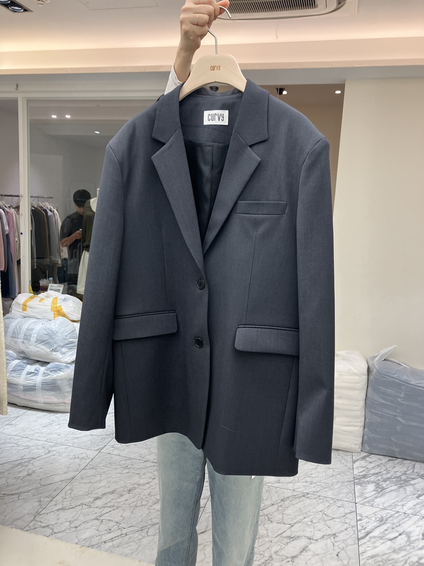 CURVY直郵韓國代購女裝新品人氣休閑職業24秋冬真品熱賣夾克CURVY夾克
