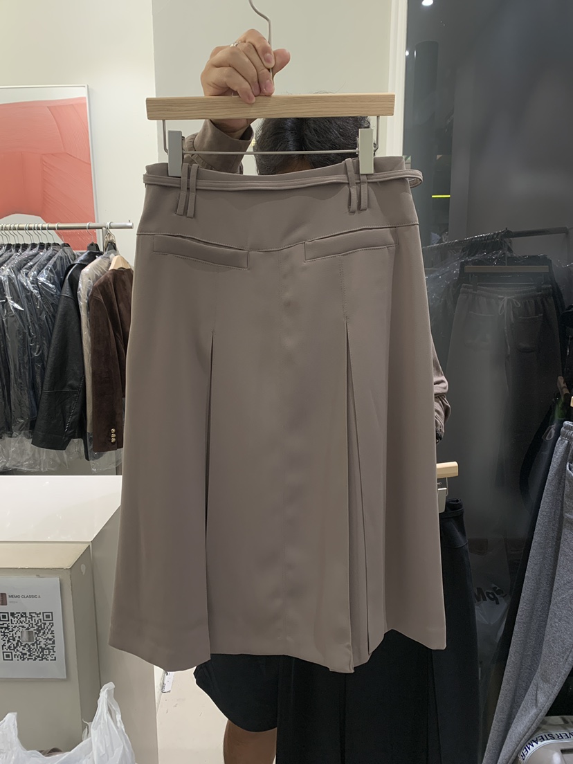 MEMO CLASSIC韓國直郵東大門代購女裝新品職業半身裙中短裙含腰繩MEMO CLASSIC半身裙/中短裙