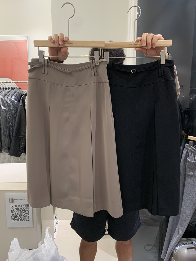 MEMO CLASSIC韓國直郵東大門代購女裝新品職業半身裙中短裙含腰繩MEMO CLASSIC半身裙/中短裙