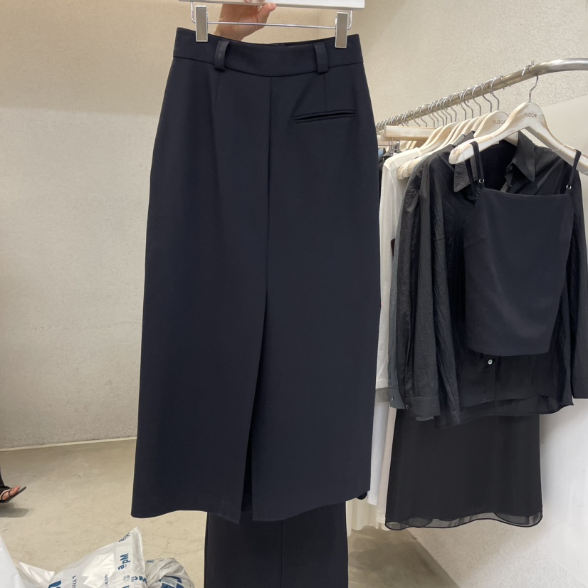 FLOOR韓國直郵東大門實拍女裝新品24秋冬休閑推薦職業長裙DRESS ROOM長裙
