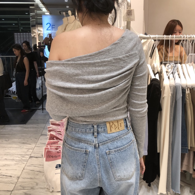 SHOP_POSTER韓國直郵女裝新品真品休閑24秋冬時尚長袖T恤SHOP_POSTER長袖T恤