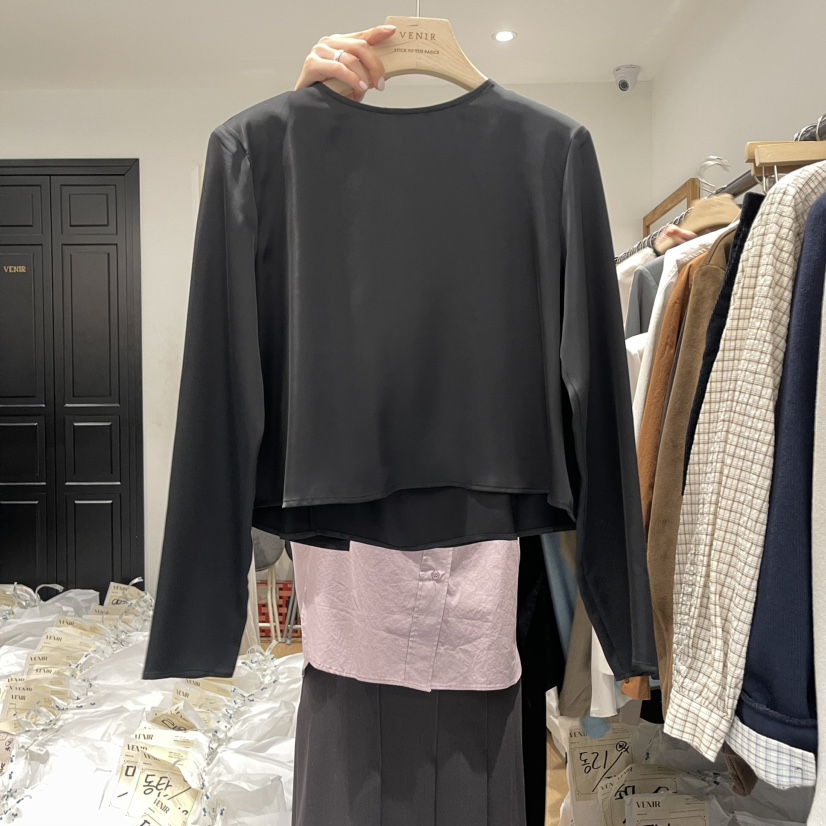 VENIR-A直郵韓國代購女裝新品推薦人氣時尚職業襯衫蕾絲衫VENIR-a襯衫/蕾絲衫圖色2
