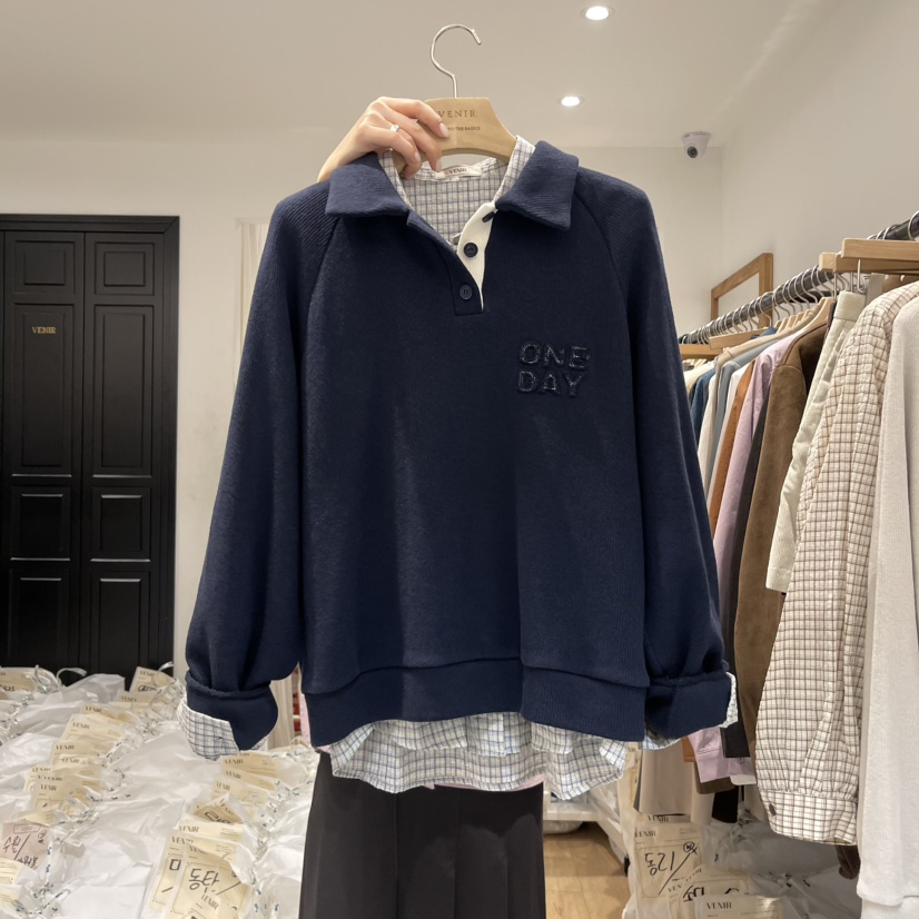 VENIR-A韓國直郵東大門代購女裝新品24秋冬熱賣休閑衛衣VENIR-a衛衣圖色2