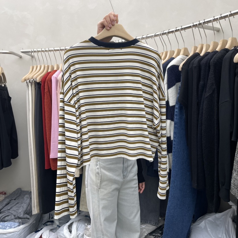 MURR韓國直郵東大門實拍女裝新款人氣24秋冬職業時尚長袖T恤MURR長袖T恤