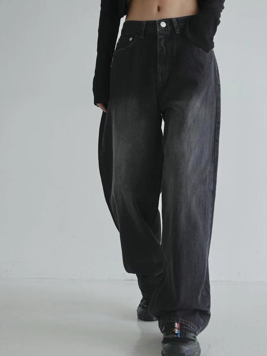 BYJEAN韓國直郵東大門代購女裝新品真品休閑24秋冬牛仔褲POPO牛仔褲