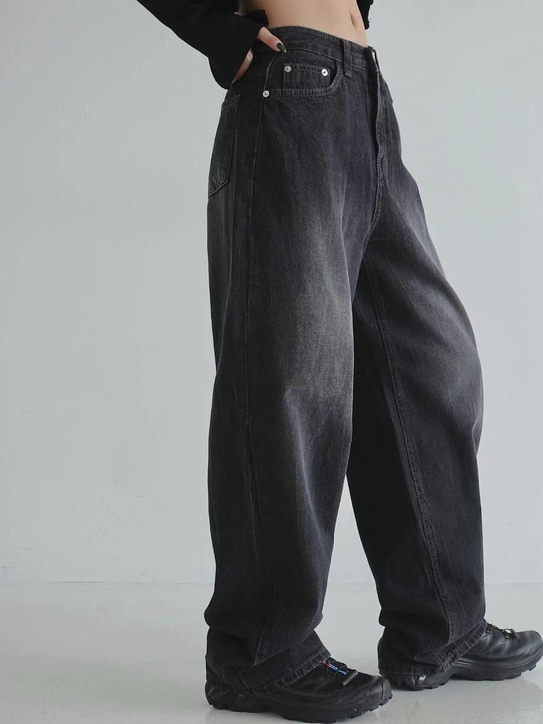 BYJEAN韓國直郵東大門代購女裝新品真品休閑24秋冬牛仔褲POPO牛仔褲