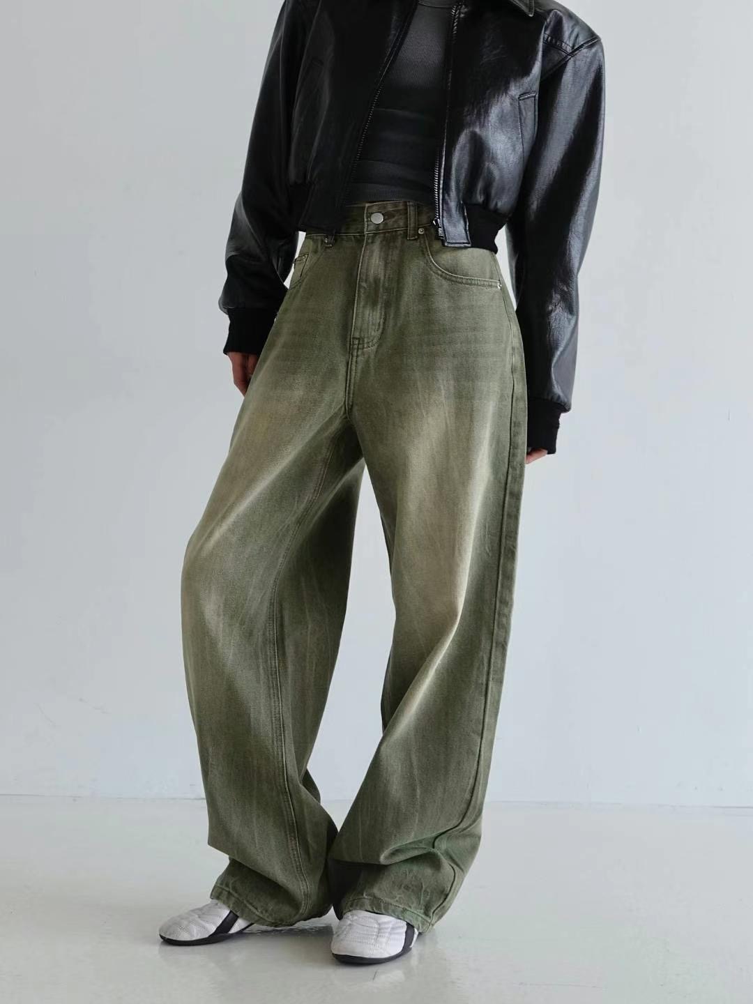 BYJEAN韓國直郵東大門代購女裝新品24秋冬休閑人氣牛仔褲POPO牛仔褲