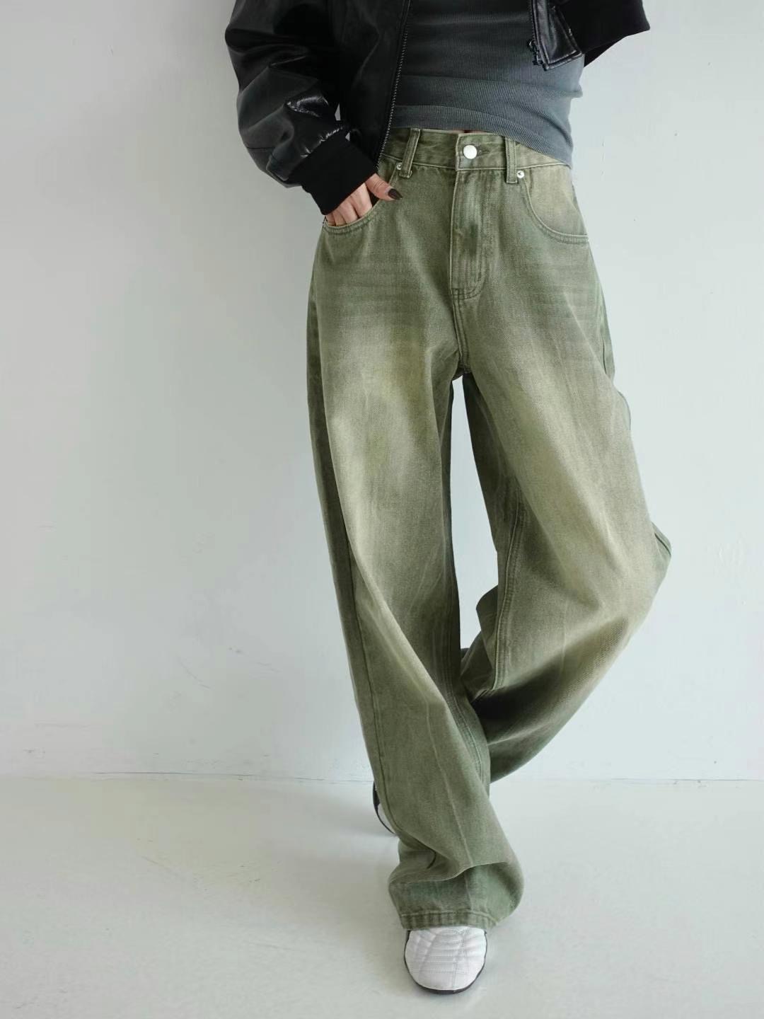 BYJEAN韓國直郵東大門代購女裝新品24秋冬休閑人氣牛仔褲POPO牛仔褲圖色2