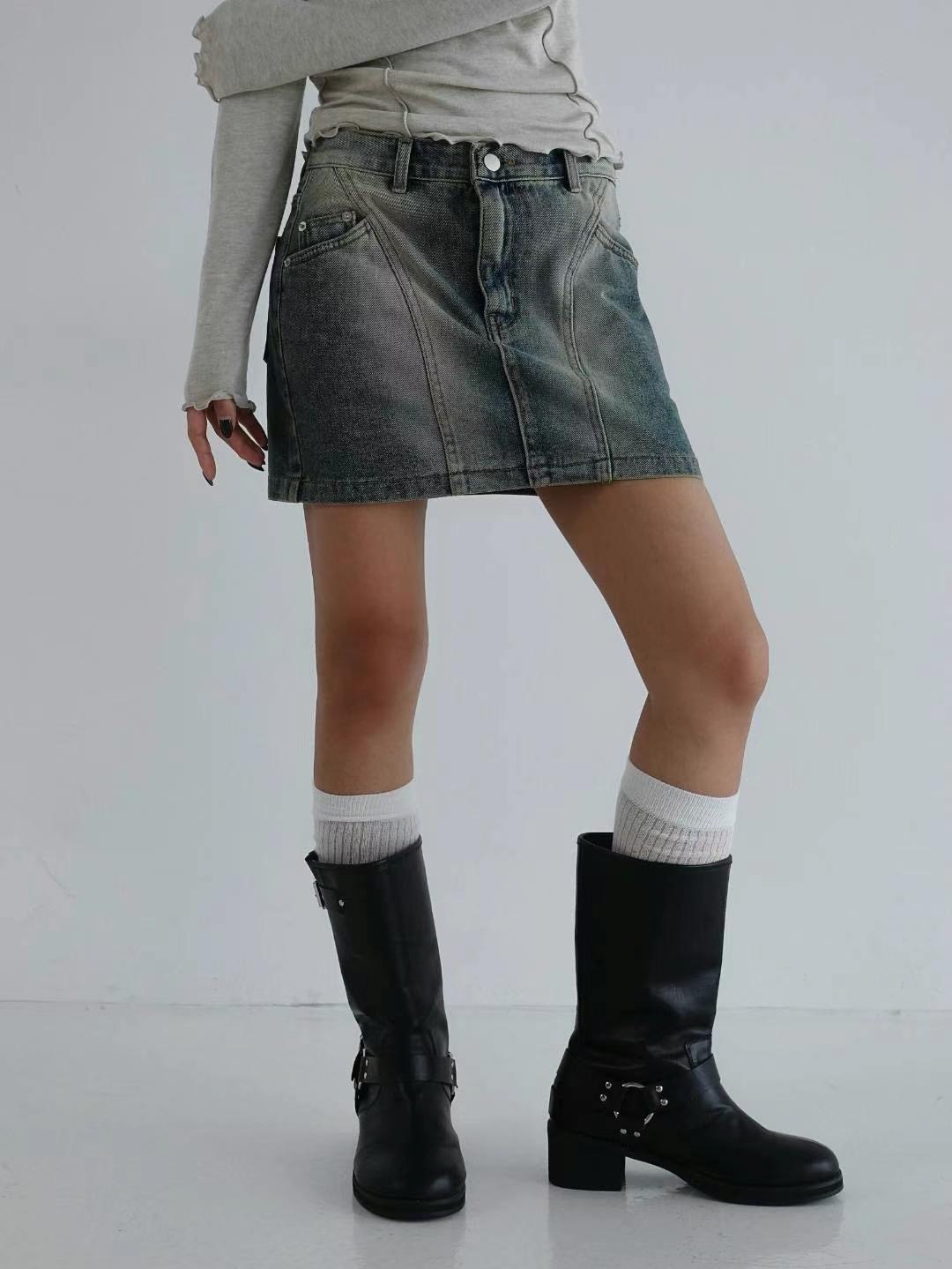 BYJEAN韓國直郵女裝新款時尚職業熱賣推薦真品24秋冬短裙POPO短裙