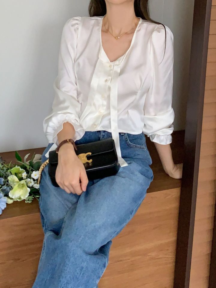 CRONG韓國直郵東大門代購女裝新品職業真品休閑推薦襯衫蕾絲衫ZEST-2件起訂襯衫/蕾絲衫