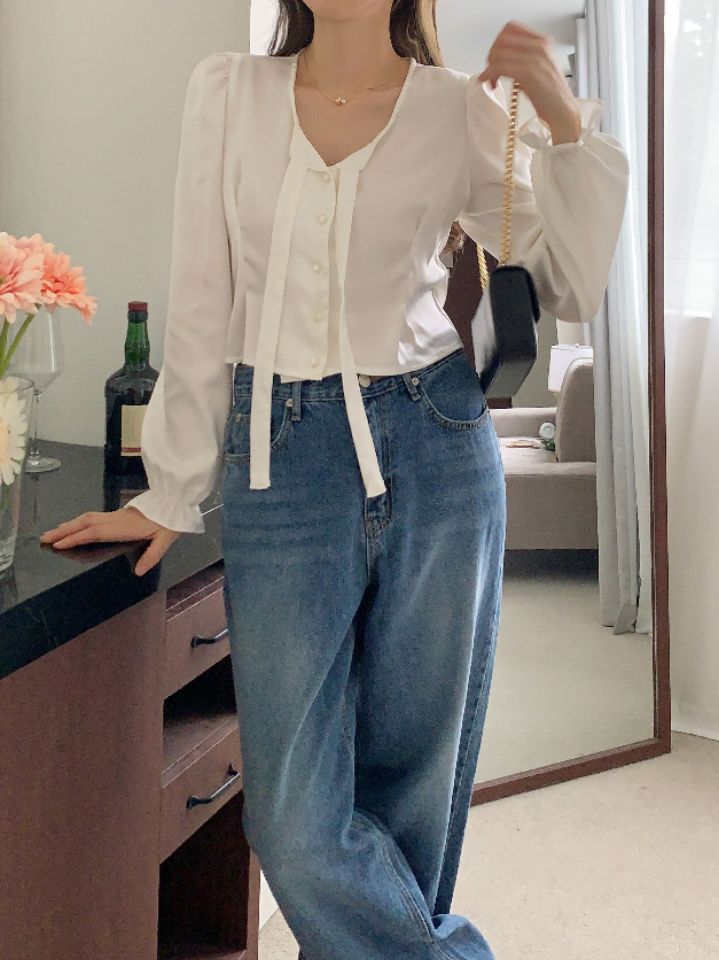 CRONG韓國直郵東大門代購女裝新品職業真品休閑推薦襯衫蕾絲衫ZEST-2件起訂襯衫/蕾絲衫