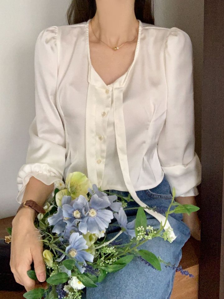 CRONG韓國直郵東大門代購女裝新品職業真品休閑推薦襯衫蕾絲衫ZEST-2件起訂襯衫/蕾絲衫