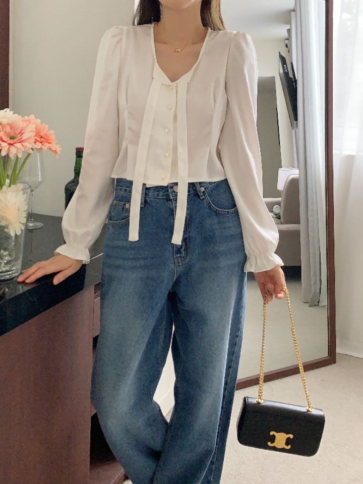 CRONG韓國直郵東大門代購女裝新品職業真品休閑推薦襯衫蕾絲衫ZEST-2件起訂襯衫/蕾絲衫圖色2