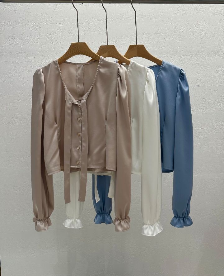 CRONG韓國直郵東大門代購女裝新品職業真品休閑推薦襯衫蕾絲衫ZEST-2件起訂襯衫/蕾絲衫圖色3左三色