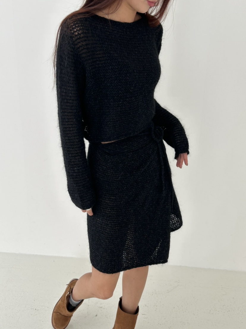 NAME VALUE韓國直郵東大門代購女裝新款24秋冬半身裙中短裙OVER NEAR半身裙/中短裙