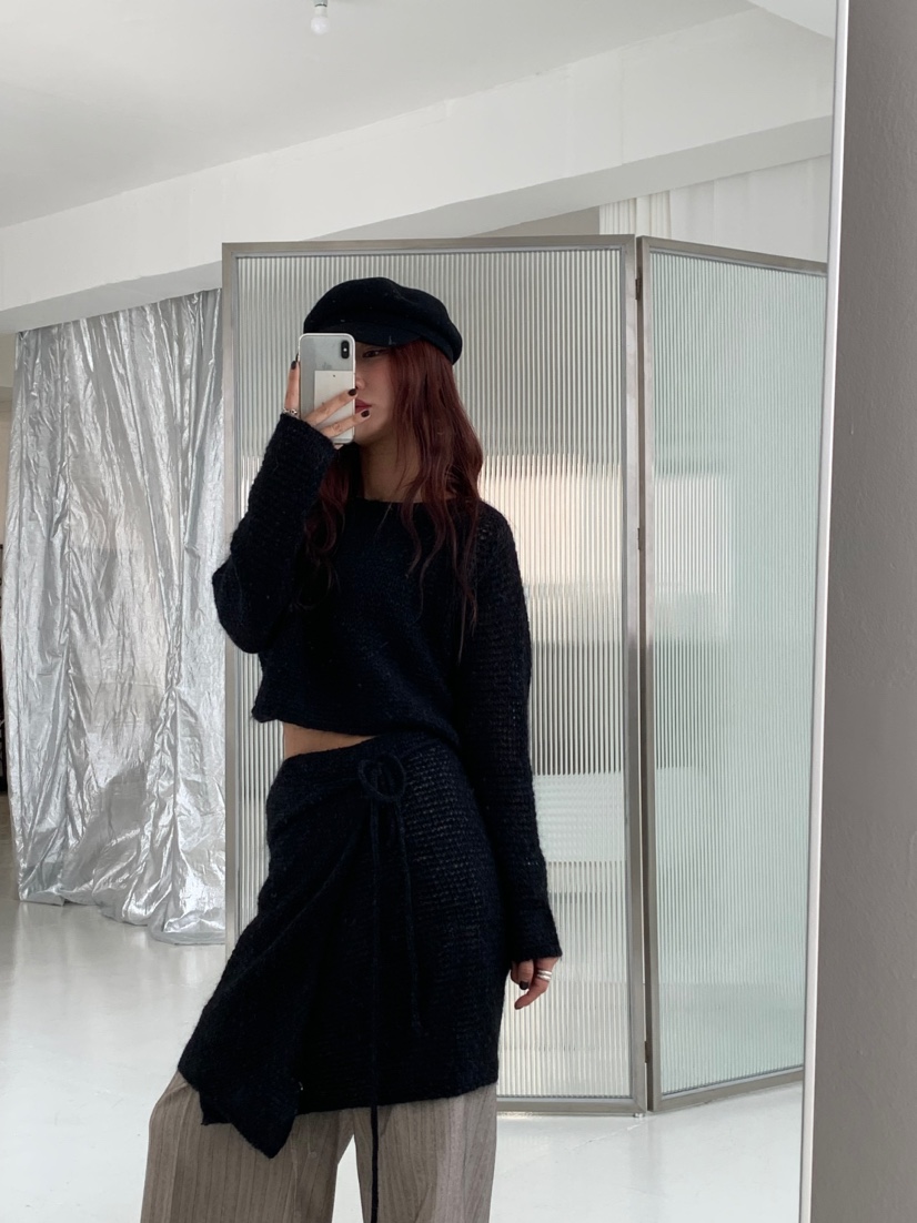 NAME VALUE韓國直郵東大門代購女裝新款24秋冬半身裙中短裙OVER NEAR半身裙/中短裙