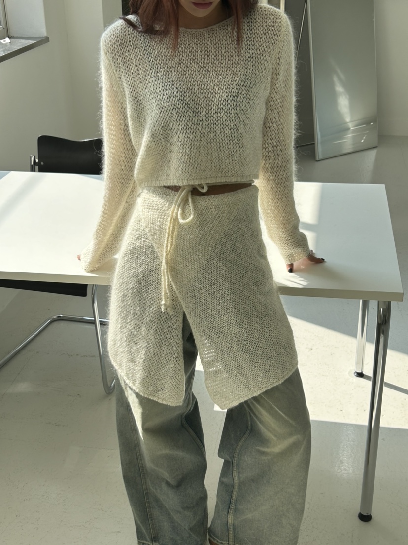 NAME VALUE韓國直郵東大門代購女裝新款24秋冬半身裙中短裙OVER NEAR半身裙/中短裙