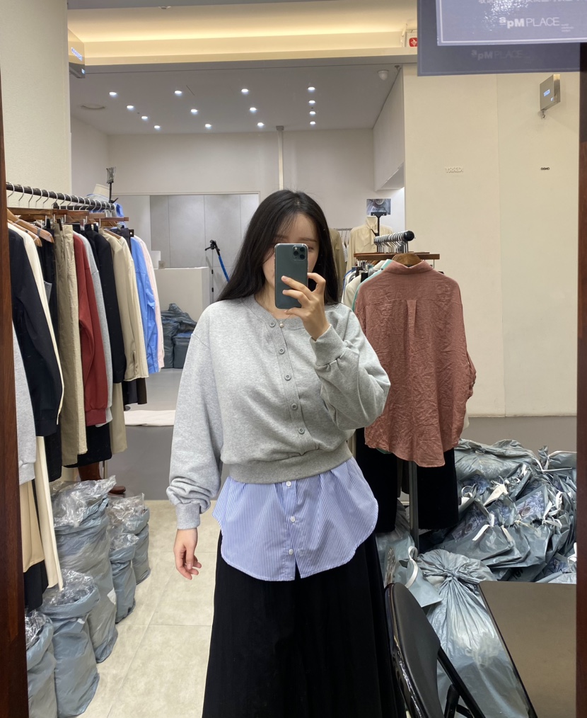 REMOOD韓國直郵東大門實拍女裝新款休閑推薦真品熱賣24秋冬衛衣FRENCH DOOR衛衣