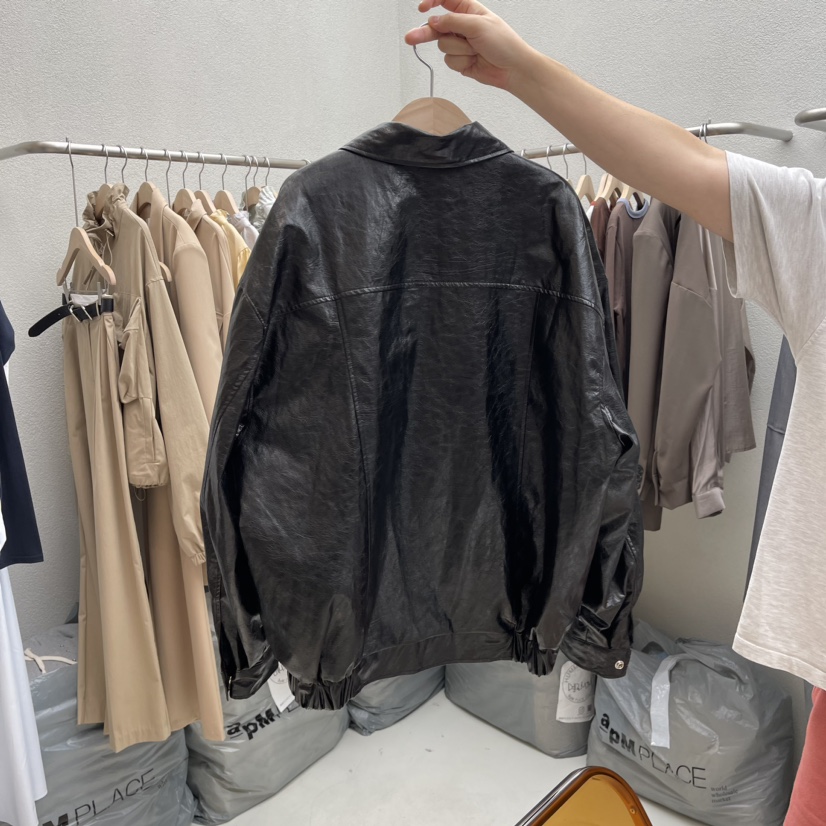 humming bird韓國直郵東大門代購女裝新款24秋冬熱賣皮衣HUMMING BIRD皮衣