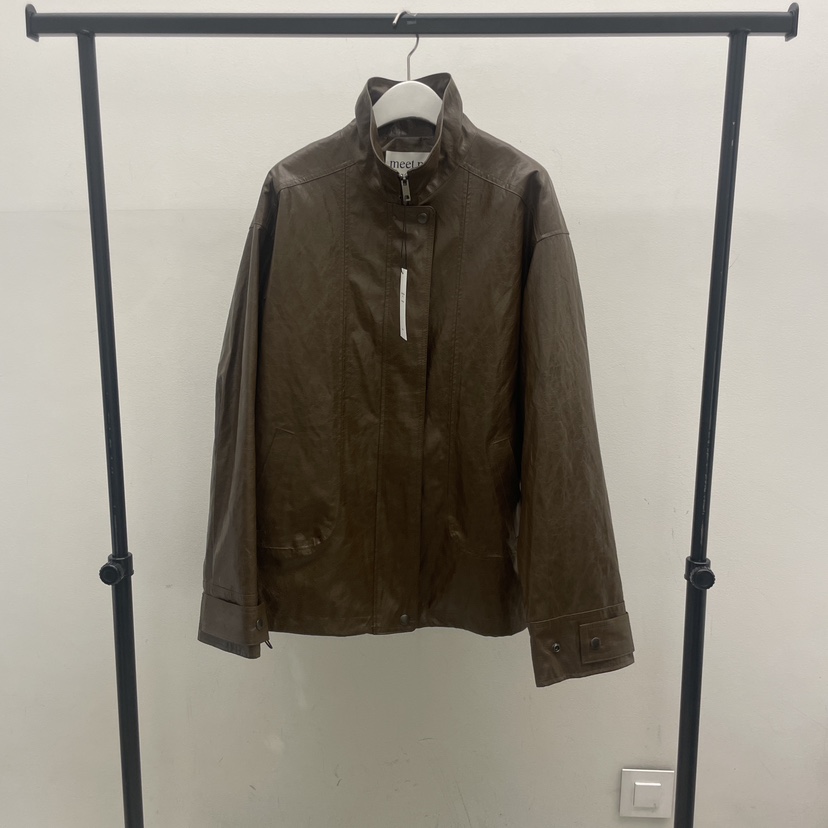 meet me韓國直郵女裝新款熱賣人氣24秋冬時尚休閑推薦皮衣MEET ME皮衣圖色1