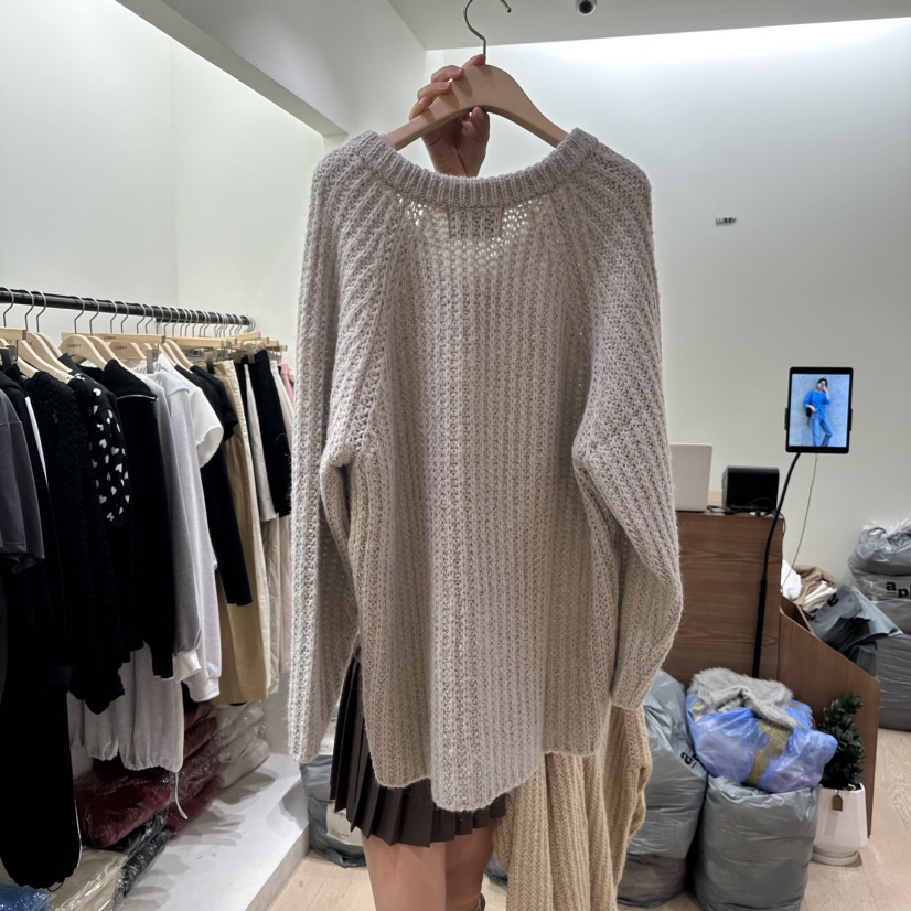 LUBRY韓國直郵東大門代購女裝新款休閑熱賣時尚真品24秋冬毛衣NOPROBLEM毛衣