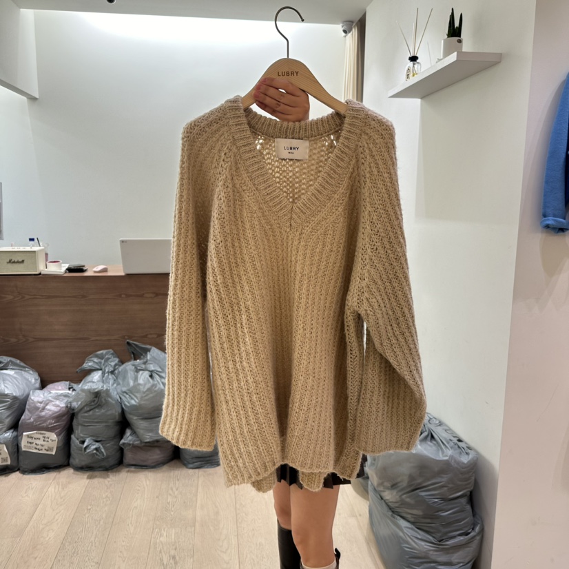 LUBRY韓國直郵東大門代購女裝新款休閑熱賣時尚真品24秋冬毛衣NOPROBLEM毛衣圖色3