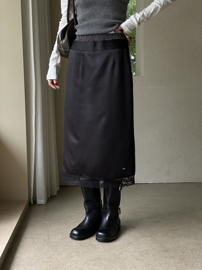 OURS韓國直郵東大門實拍女裝新款24秋冬熱賣半身裙中短裙OURS半身裙/中短裙