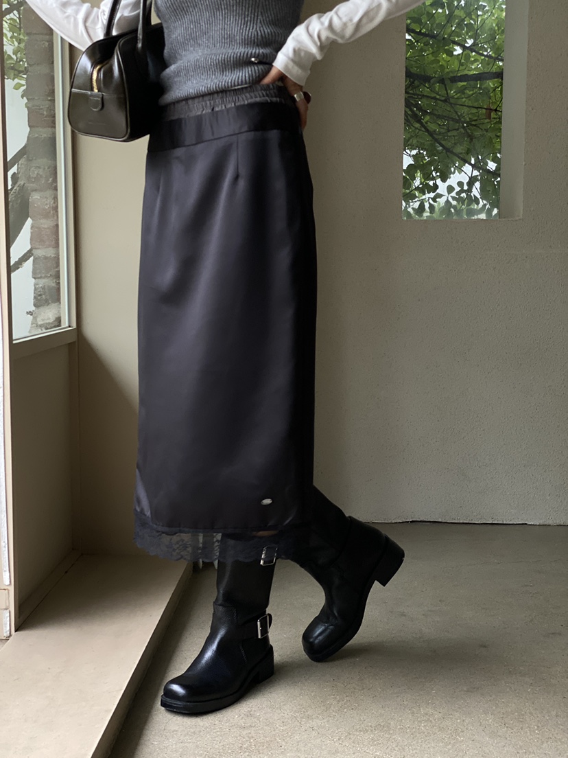 OURS韓國直郵東大門實拍女裝新款24秋冬熱賣半身裙中短裙OURS半身裙/中短裙