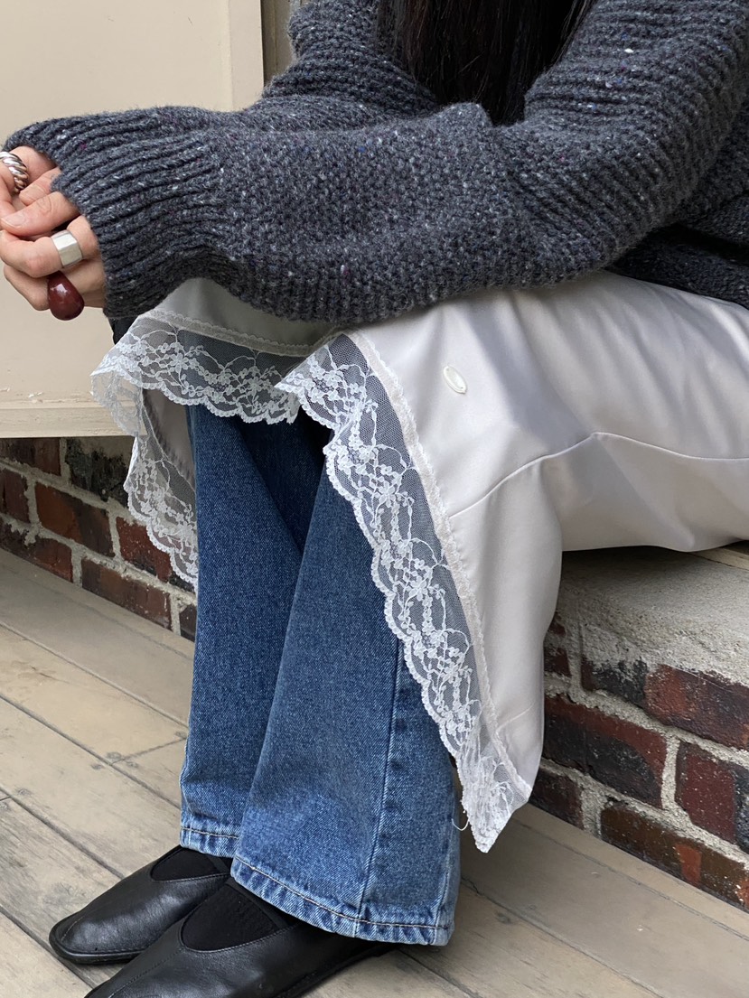 OURS韓國直郵東大門實拍女裝新款24秋冬熱賣半身裙中短裙OURS半身裙/中短裙