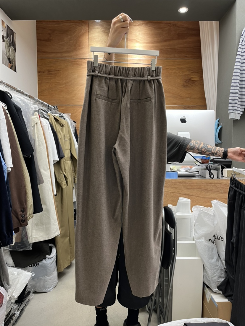 BEAMING SEOUL韓國直郵東大門代購女裝新品24秋冬正裝褲西褲含腰繩BEAMING SEOUL正裝褲/西褲