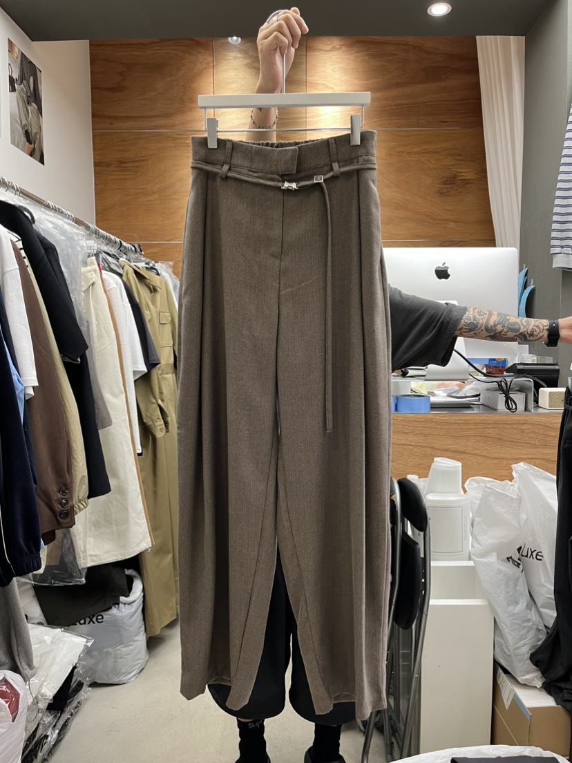 BEAMING SEOUL韓國直郵東大門代購女裝新品24秋冬正裝褲西褲含腰繩BEAMING SEOUL正裝褲/西褲
