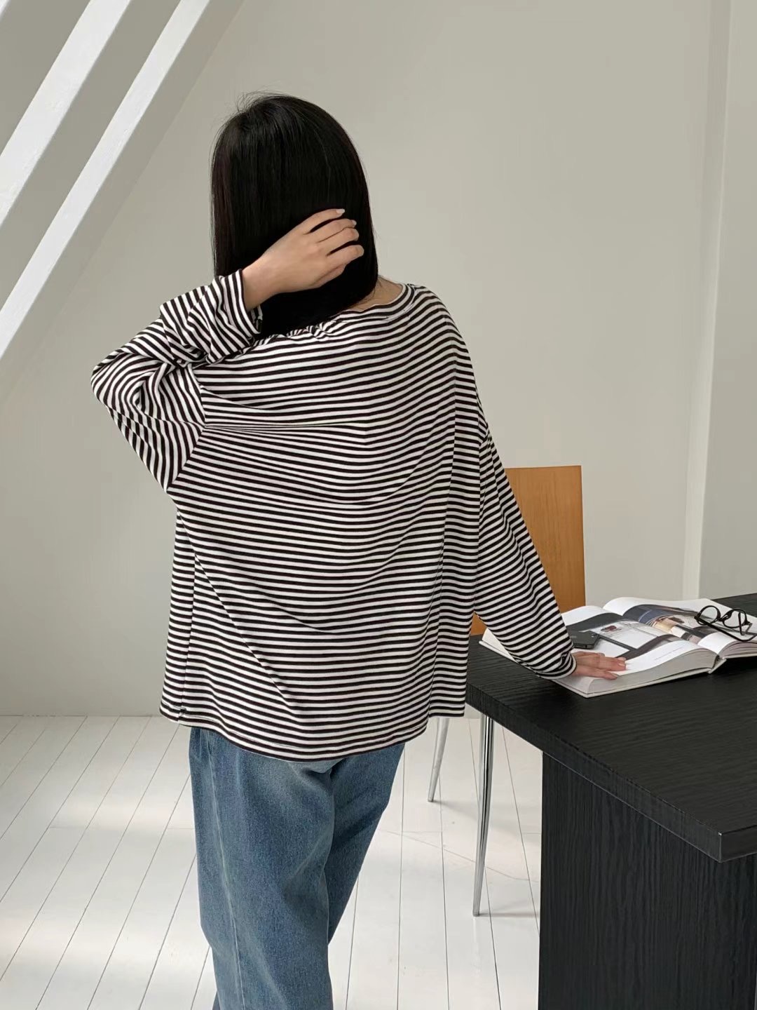 LEOPARD韓國直郵東大門代購女裝新品時尚推薦熱賣職業長袖T恤LEOPARD長袖T恤