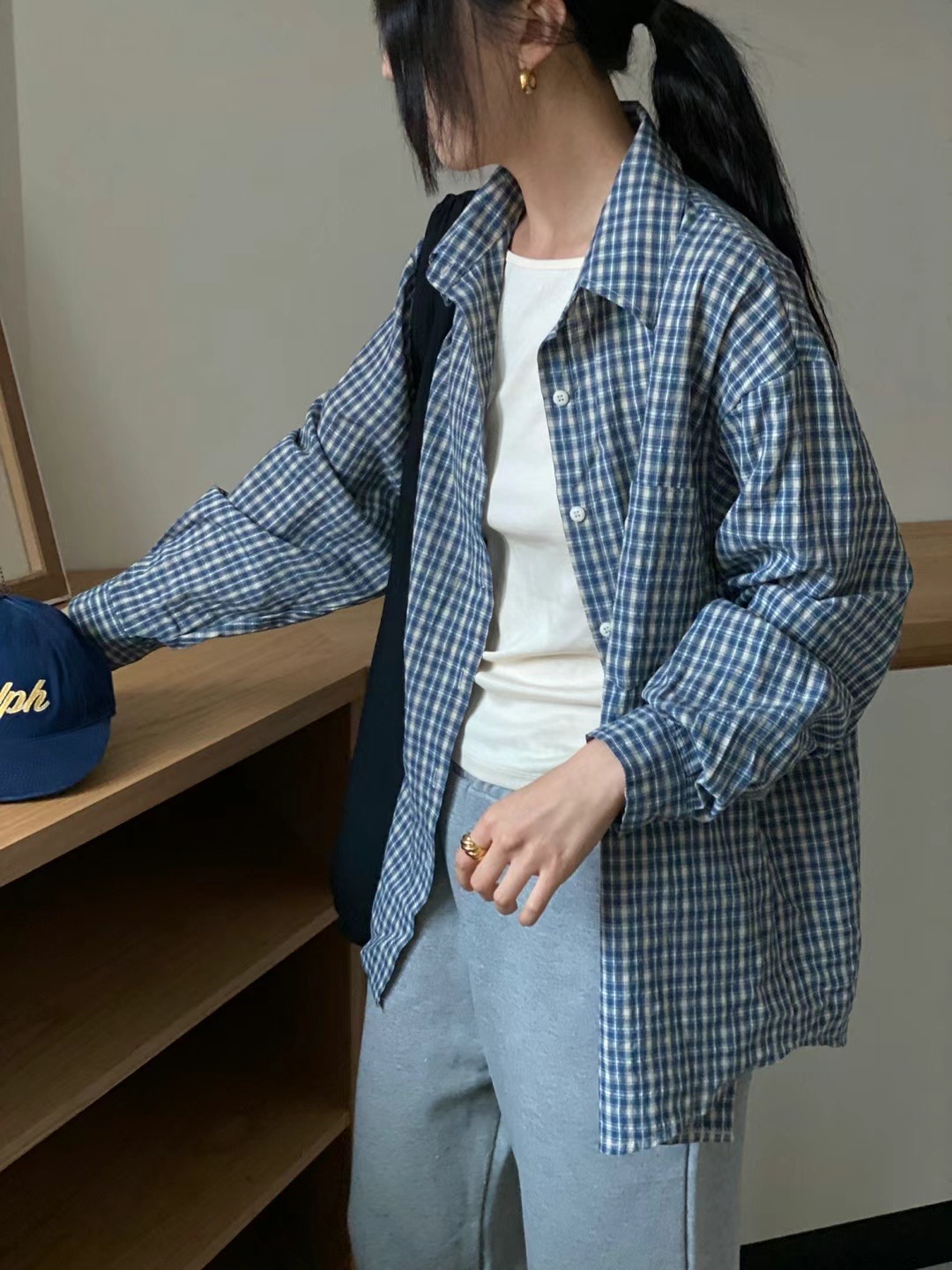 BABY PUSH韓國直郵東大門實拍女裝新品熱賣休閑襯衫蕾絲衫BABY PUSH襯衫/蕾絲衫