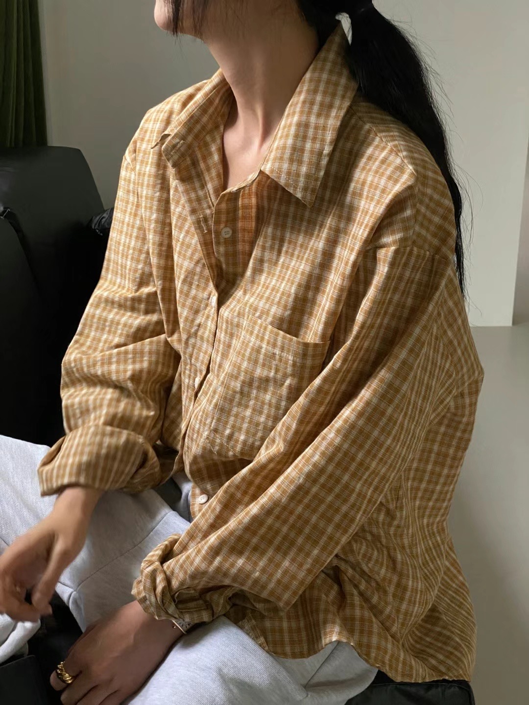 BABY PUSH韓國直郵東大門實拍女裝新品熱賣休閑襯衫蕾絲衫BABY PUSH襯衫/蕾絲衫